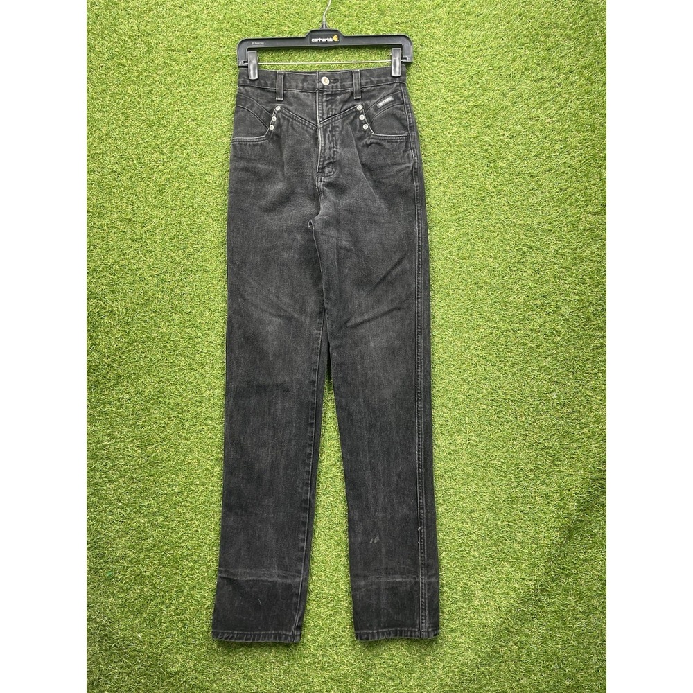 Rocky Mountain Jeans Womens XL Rockies Western Bareback Vintage 90s Black Denim